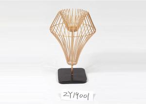 Quality Table Lamp Shape Iron Silver Gold Pillar Candle Holder wholesale