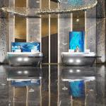 Office Counter Luxury Reception Desk 3D 2D Stainless Steel Reception Desk