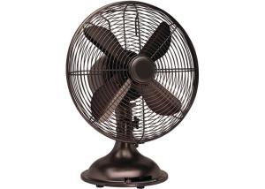 Quality Portable Metal Table Fan For Living Room Oil Rubbed Bronze Finish 4 Blades wholesale
