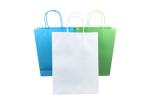 Custom Eco Paper Packaging , Flat Bottom Recycled Paper Shopping Bags