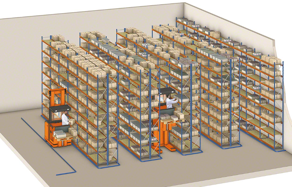 Multi Levels Warehouse Storage Racks Q235B Steel 300 - 500kg Loading Capacity