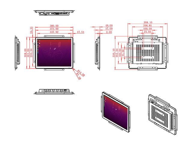 17-Inch Linux Oversized Dashboard for Command Centers, Factory Automation, Warehouse Operations, and Medical Diagnostics