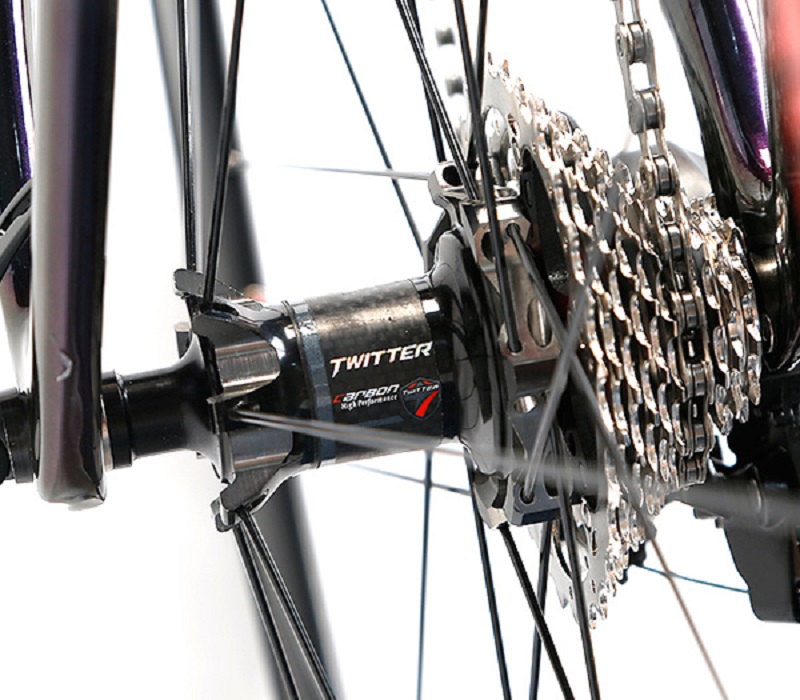 700C Carbon Fiber Road Bike , Black Full Suspension Mountain Bike High Strength