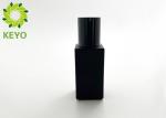 Matte Black Square Glass Bottle For Foundation Or Essential Oil