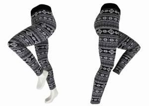 Quality Snowflake Women'S Fleece Leggings Ladies Fleece Lined Leggings wholesale