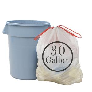Quality Promotional Plastic Drawstring Garbage Bags Customized Thickness Gravure Printing wholesale