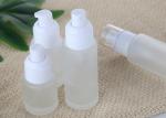 Clear Frosted Glass Serum Pump Bottles 50ml 100ml Empty Skincare Bottles