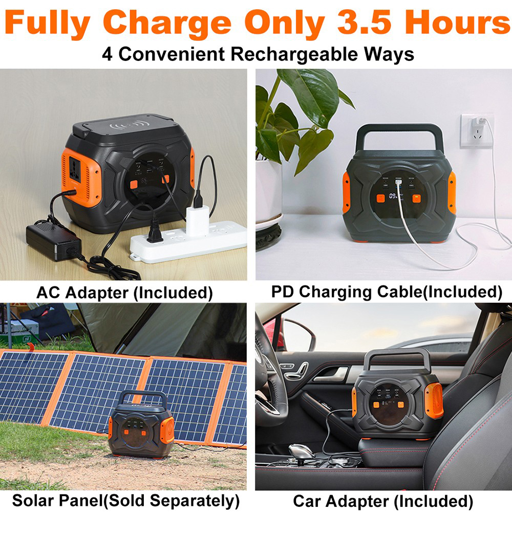 EU Warehouse 80000mAh Camping Portable Power Supply 300 Watt Portable Power Station