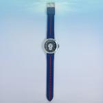 41mm round stainless steel case watch 5ATM water resisitant silicone band wrist