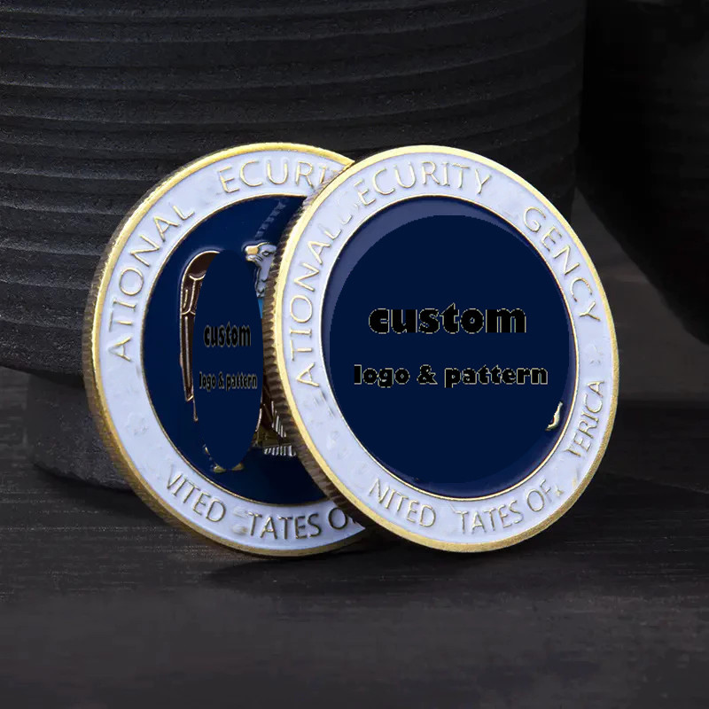 1/2 Inch - 4 Inch Custom Zinc Alloy Silver Dollar 3d Challenge Coins