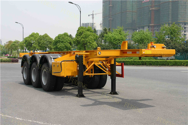 Tandem Axle Skeletal Container Trailer With 12R22.5 Tire 40ft Dimension