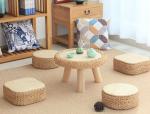 The cane makes up tatami tea table window table of the sitting room windows