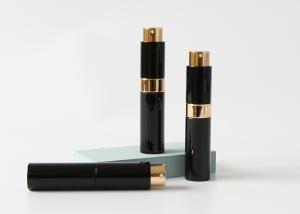 Quality Black Mini Perfume Atomiser Cylindrical Shape Empty Perfume Bottle wholesale