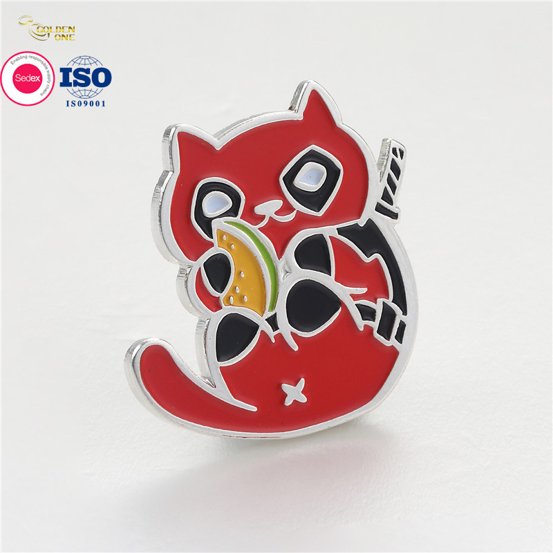 Wholesale Black Nickel Custom Bulk Logo Shapes Enamel Hard Cartoon Anime Zinc Alloy Lapel pin