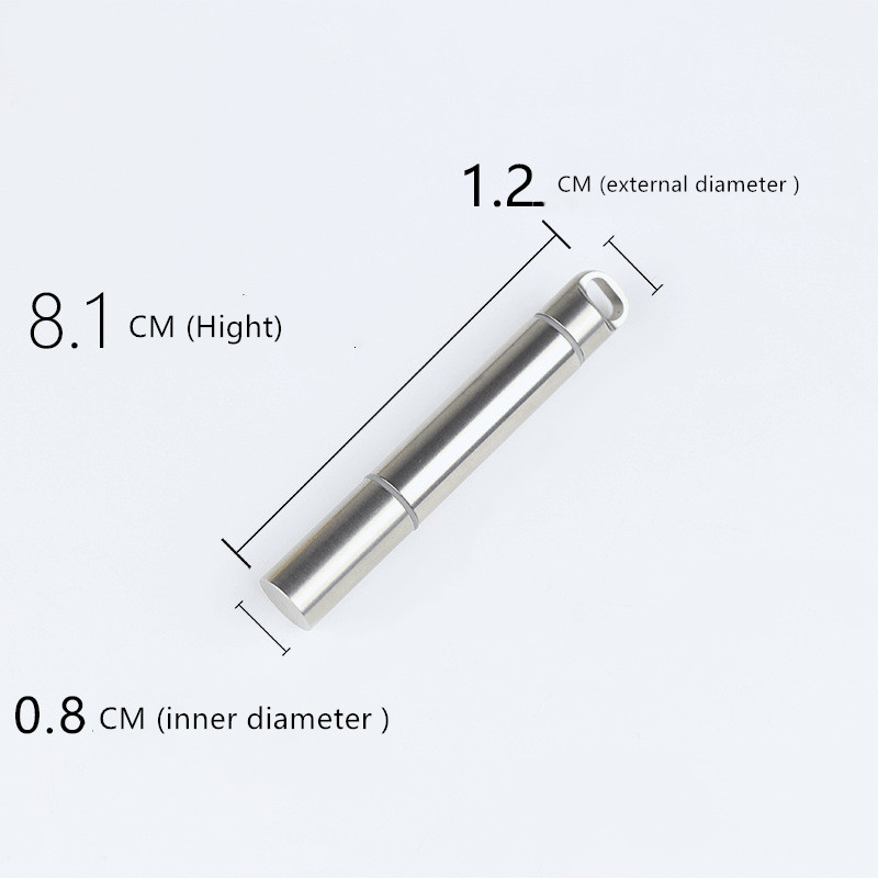 Pocket Toothpick Holder Metal Pill Case with Key Ring Portable Toothpick