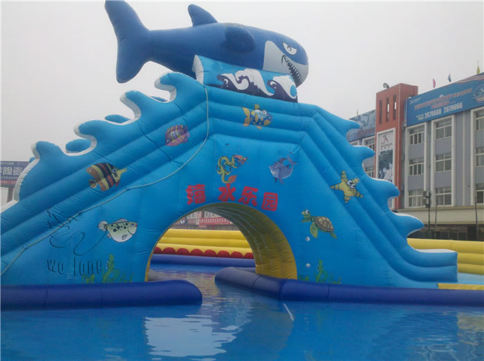 inflatable water park, giant inflatable water slide