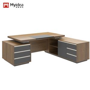 Quality Walnut Color Modern Manager Office Desk Commercial Furniture Support customization wholesale