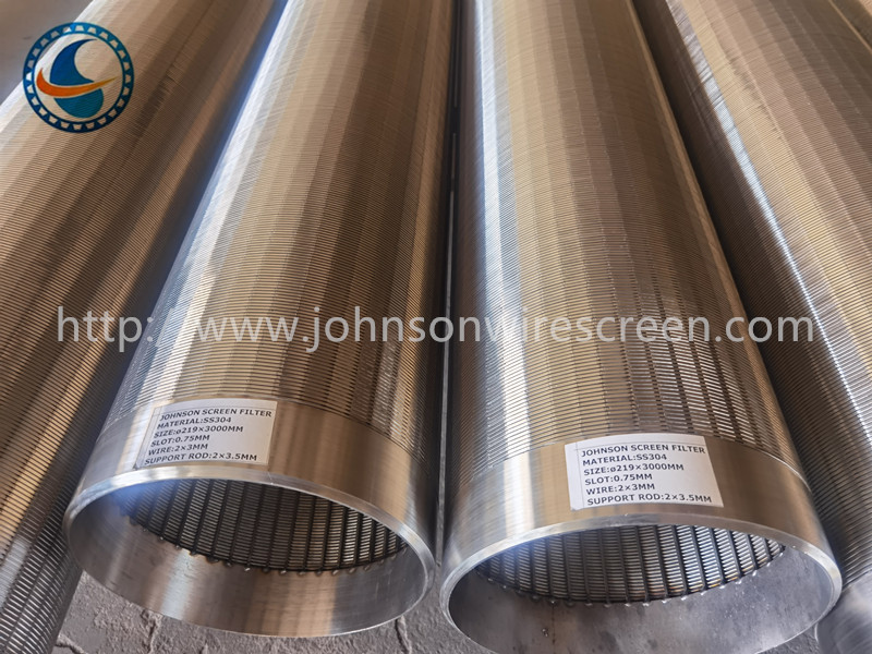 304 Stainless Steel 219mm Well Water Screen Filter Continuous Slot