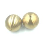 Brushed Hairline Hollow Metal Spheres Golden Polished Stainless Steel Hollow