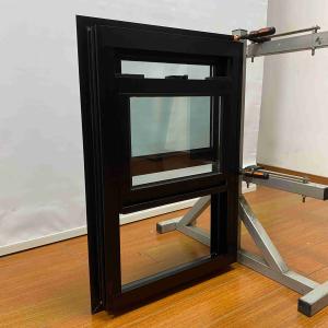 Quality Black Customizable Aluminium Hung Windows Waterproof Aluminium Glazed Windows wholesale
