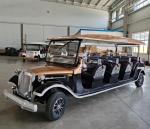best Black Electric Classic Car 14 Seats Vintage Cart Sightseeing Seats 4kw 72v