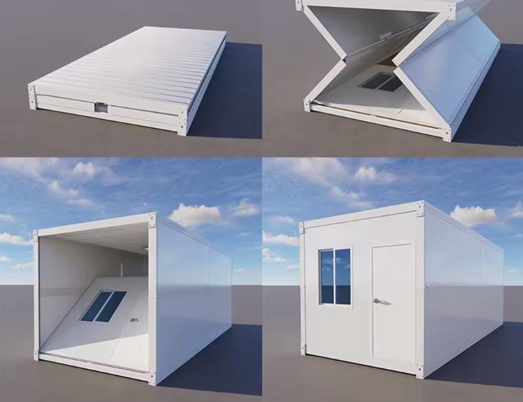 Mobile Living Container House Fast Fold Out Flat Pack Prefabricated 20ft 40ft