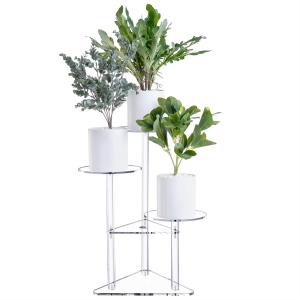 Quality Easy Assemble Lucite Acrylic Plant Stand , Acrylic Flower Display Stand Shelf wholesale