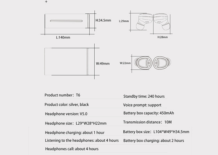 Mini Size New Wireless Earbuds Customized Package In Ear Type