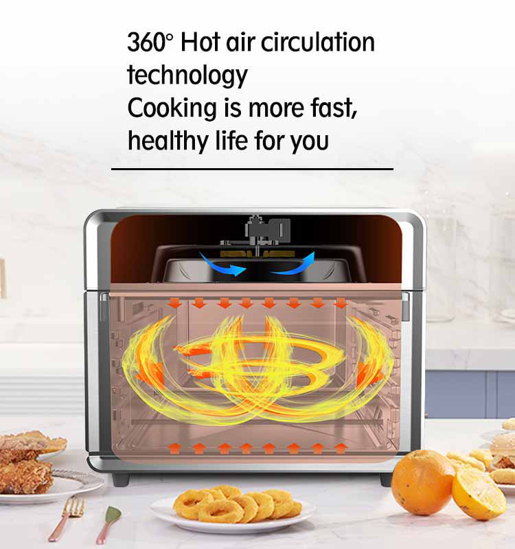 Home appliance big capacity powerful air circulation build in manufacturer Air fryer oven
