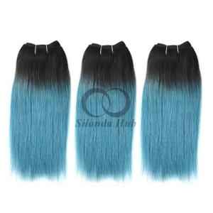 Quality #T1B/Blue Straight Remy Human Hair Bundles Sew In Weave Bundles Brazilian Bundle Deals wholesale