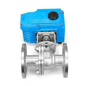Quality AC220V 24VDC 12VDC 4 - 20mA Electric Actuator Water Flow Control Ball Valve wholesale