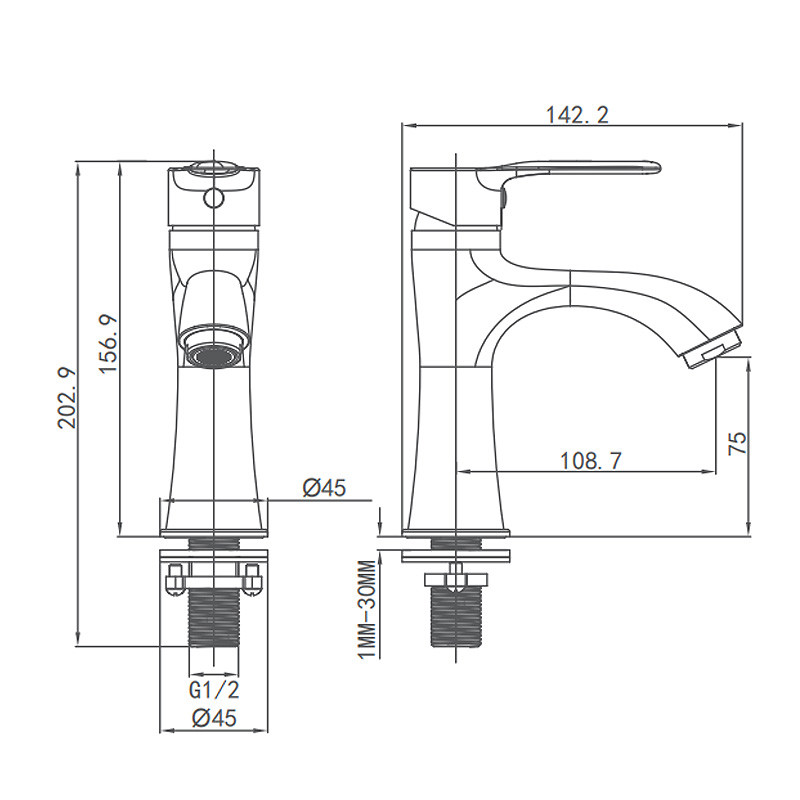 Basin Faucet Manufacturer Supply Deck Mounted Single Handle Water Mixer Tap Bathroom Faucets