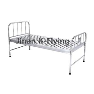 Quality 304 SS Nursing Home Bed , thick guardrail Hospital Manual Bed wholesale