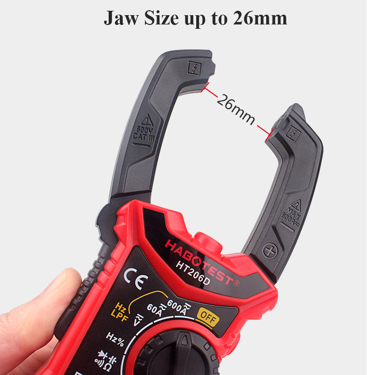 6000 Counts Digital Clamp Meters , 60A AC And DC Clamp Meter