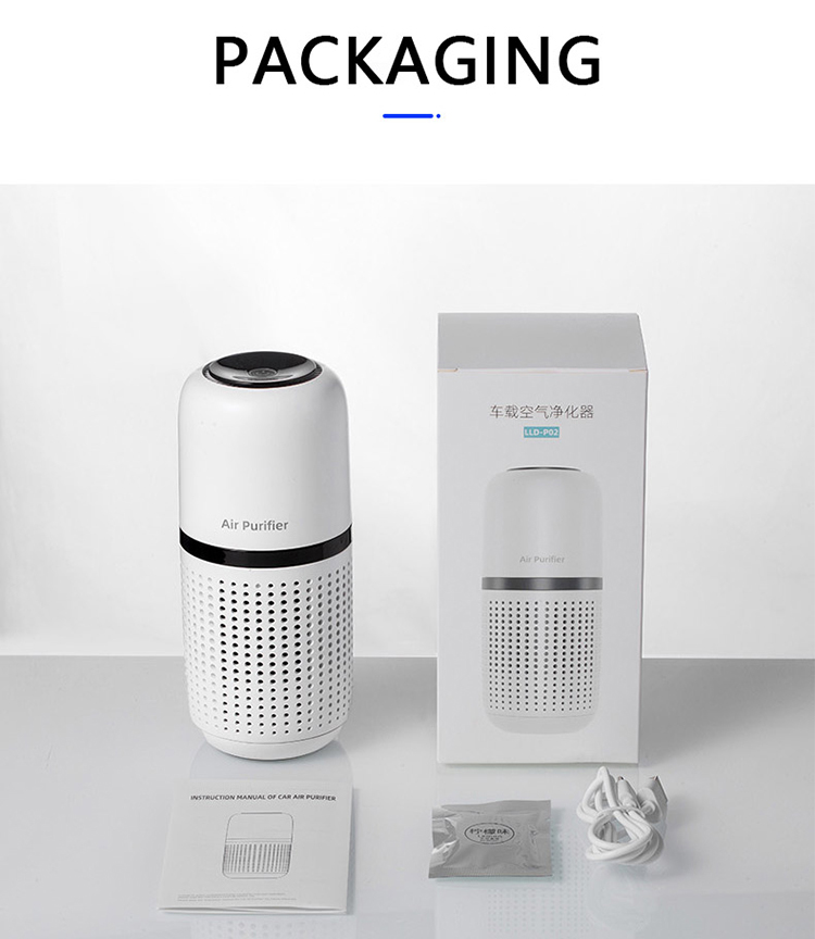 2023 New Arrival Intelligent Portable Car Air Purifier Aromatherapy Machine Multiple Filtering Negative Iron Air Purifier