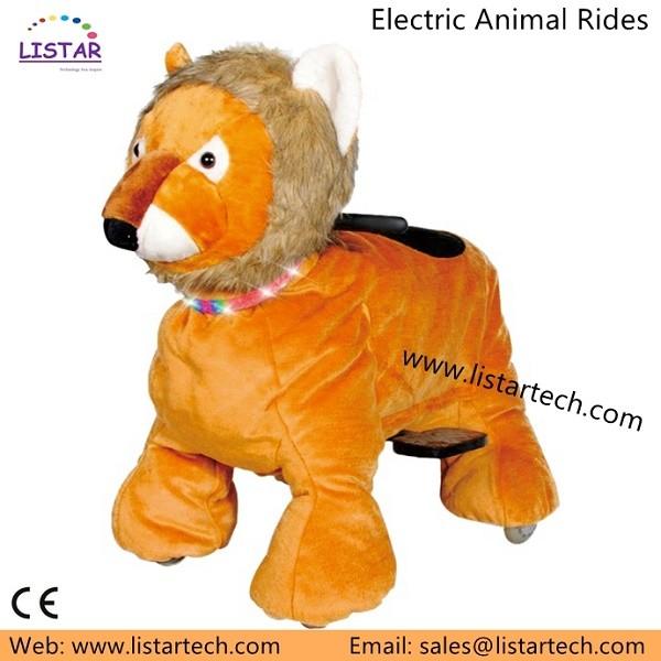 Motorized Plush Riding Animals Bicycle Led Flashing Light Animal Toy Cars on