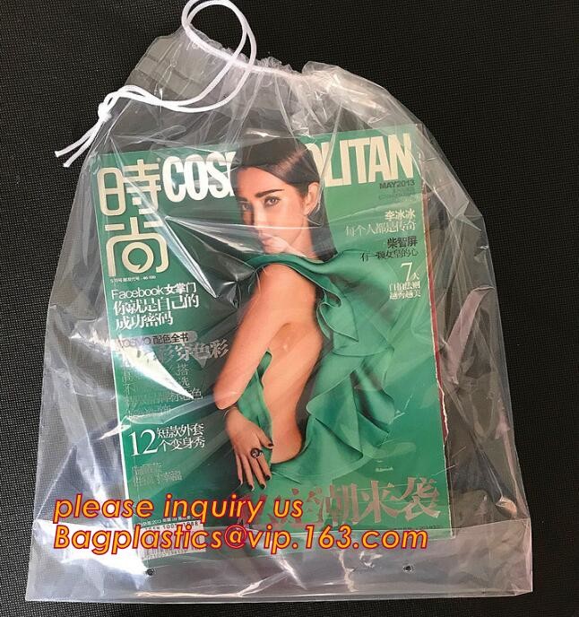 Biodegradable drawstring laundry poly bag with printing,Logo Printed Poly Drawstring Hotel/Travel Laundry Plastic bag
