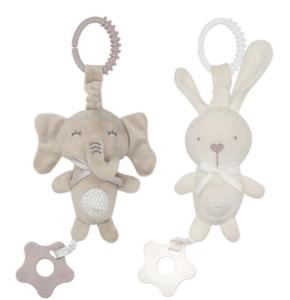 Quality Baby Cartoon Animal Music Gum Pendant Newborn Rabbit Plush Toy wholesale