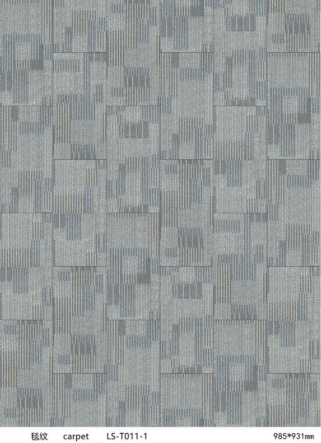Fireproof Carpet Vinyl Flooring Waterproof Eco Friendly Unilin Click GKBM LS-T011