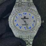 Eco Friendly Moissanite Diamond Watch VVS Moissanite Bling Mens Diamond Watches