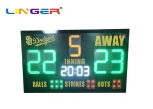 Quality Waterproof Cabinet Led Baseball Scoreboard With Club Logo wholesale