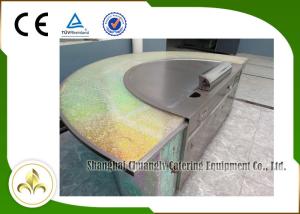 Quality 8 Seats Stainless Steel Electromagnetic Heating Semi-Circle Shape Teppanyaki Table wholesale