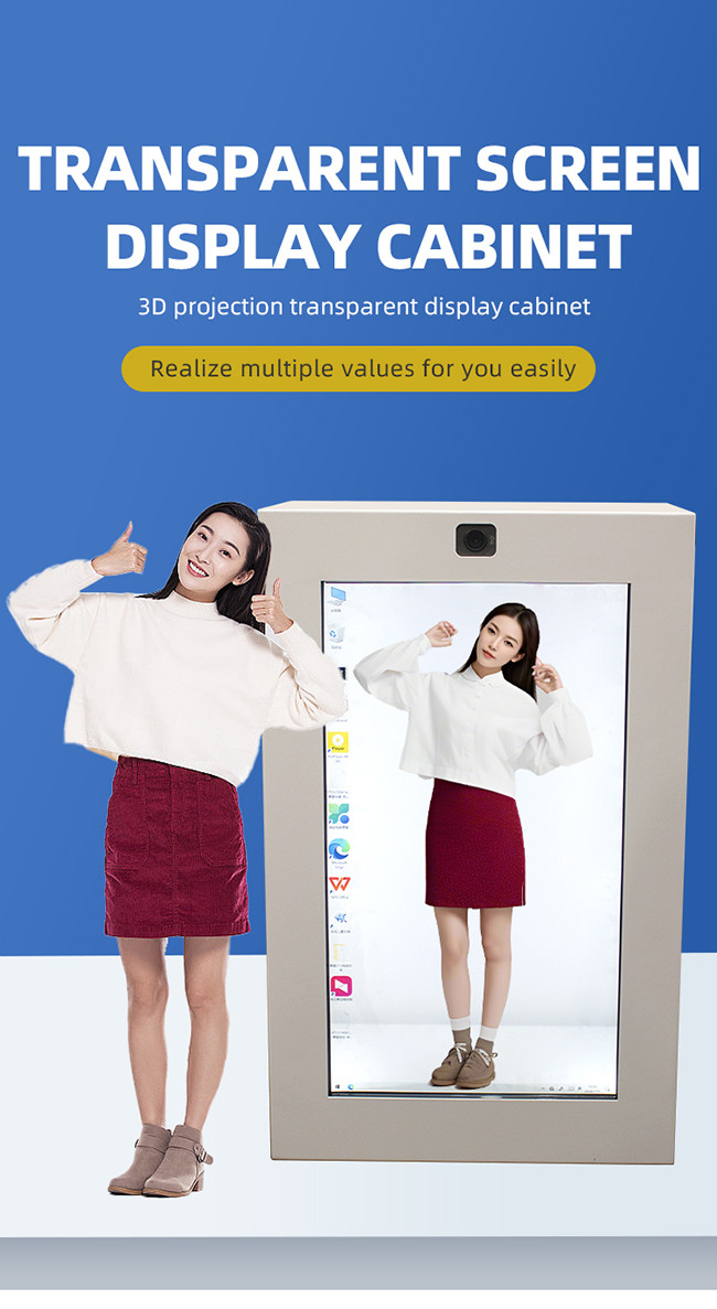 Android OS See Through LCD Transparent LCD Display Cabinet WiFi Connectivity