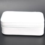 Durable Watch Case Holder Box , White PU Leather Velvet Women'S Watch Storage