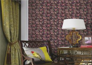 Quality Three Dimensional Modern Removable Wallpaper Flower Pattern , Eco - Friendly wholesale
