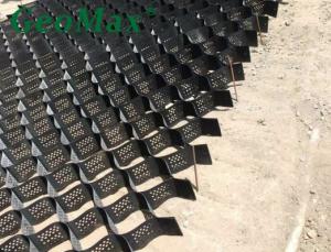 Quality Black HDPE Geocell 200mm Height 660mm Welded Structures For Retaining Walls Gravity Walls Highways Embankments Sea Walls Sound Barriers wholesale