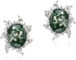 925 Sterling Silver Marquise Shape Jade Aventurine Open Leaf Rings Olive Leaf