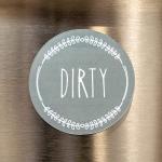 Magnetic Round Dirty Clean Dishes Dirty Dishes Sign dishwasher clean dirty