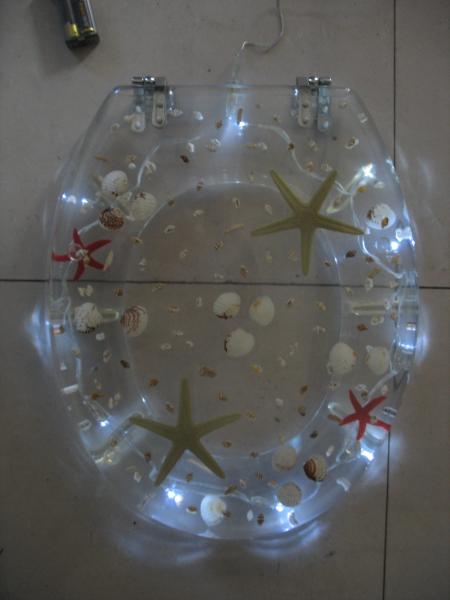 LED poly-resin toilet seat cover,RESIN toilet seat,tranparent toilet seat