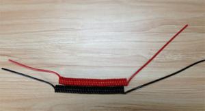 Quality Red Black 4''Length Steel Wire Spiral Coiled Tether Part Ready for Fasteners wholesale
